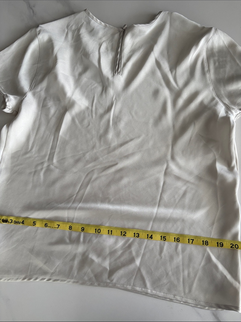 Express shimmer silver Short Sleeve Crewneck Top - Picture 4 of 7